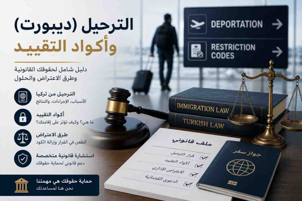 محامي الترحيل في تركيا وإلغاء الديبورت وأكواد التقييد