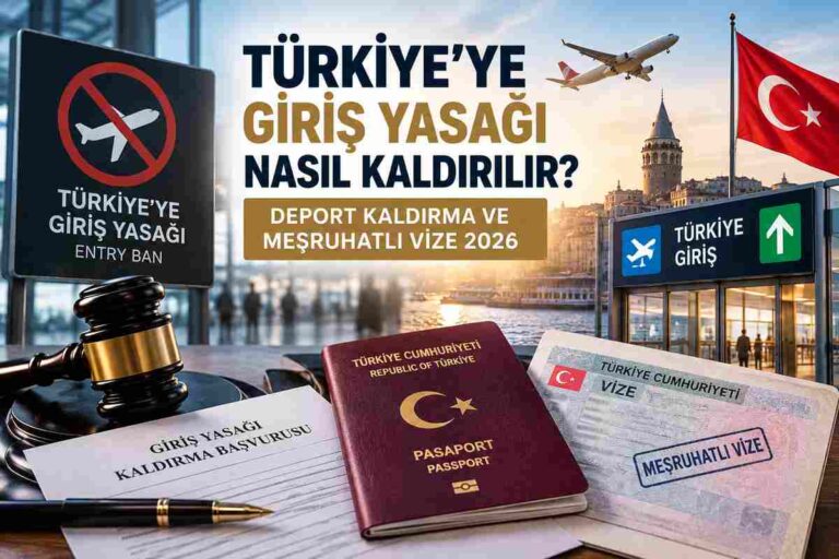 Türkiye’ye giriş yasağı kaldırma, deport ve meşruhatlı vize